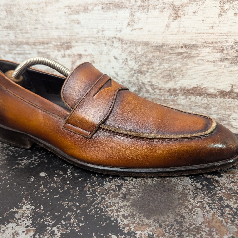 Mens Massimo Matteo Penny Loafers Shoes UK SZ 7 USA SZ 8 Made in Italy - Picture 3 of 12